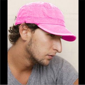 NWT Alternative Apparel Eco Conscious Fidel Cap Hat in Bright Pink